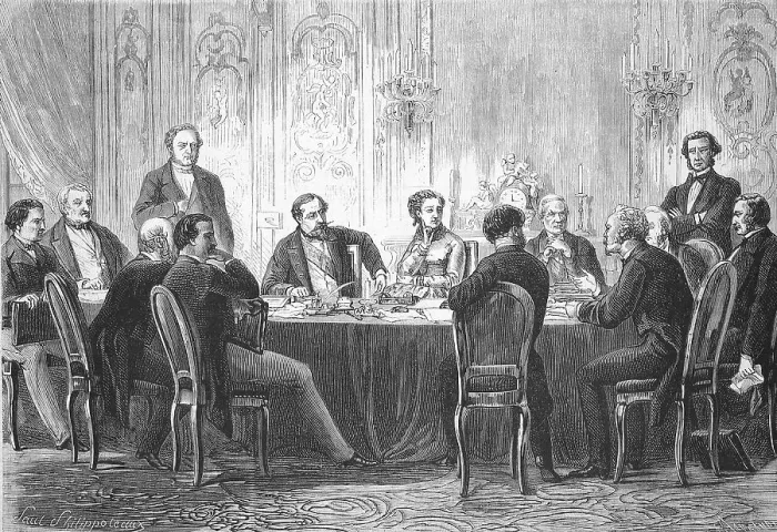 Framed Print : A Meeting of Ministers at the Palais de Fontainebleau