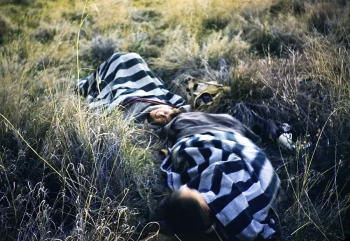 Framed Print : Melbourne Grammar School expedition, Northern Territory, Australia, 1956 Boys in the Olgas, Kata Tjuta bivouac sleeping outdoors, Oceania