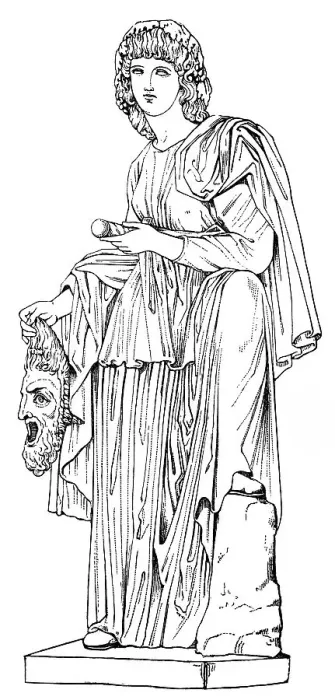 Framed Print : Melpomene, the Muse of Chorus, Muse of Tragedy