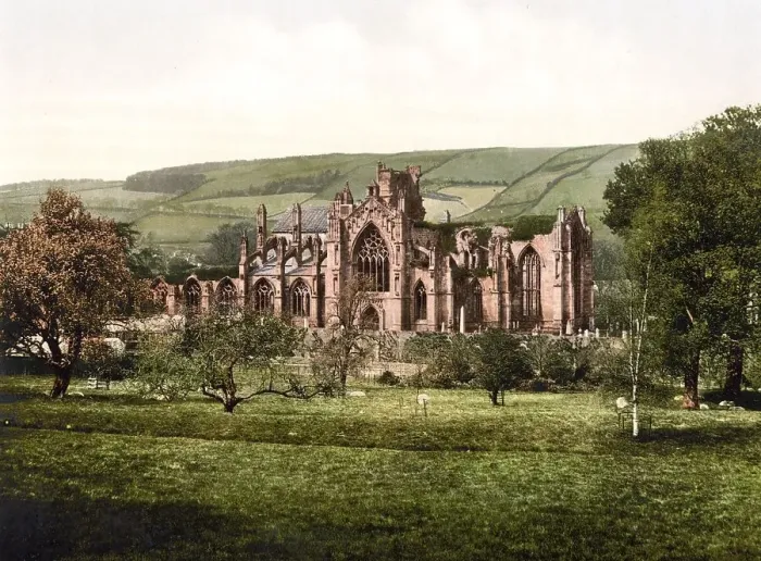 Framed Print : Melrose Abbey, Melrose Abbey in Melrose