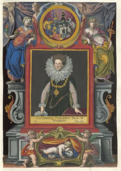 Framed Print : Members of the famous Augsburg Fugger family
