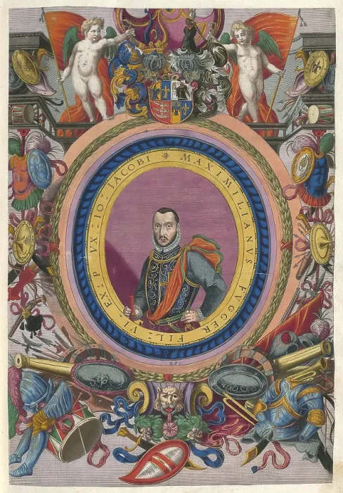 Framed Print : Members of the famous Fugger family in Augsburg