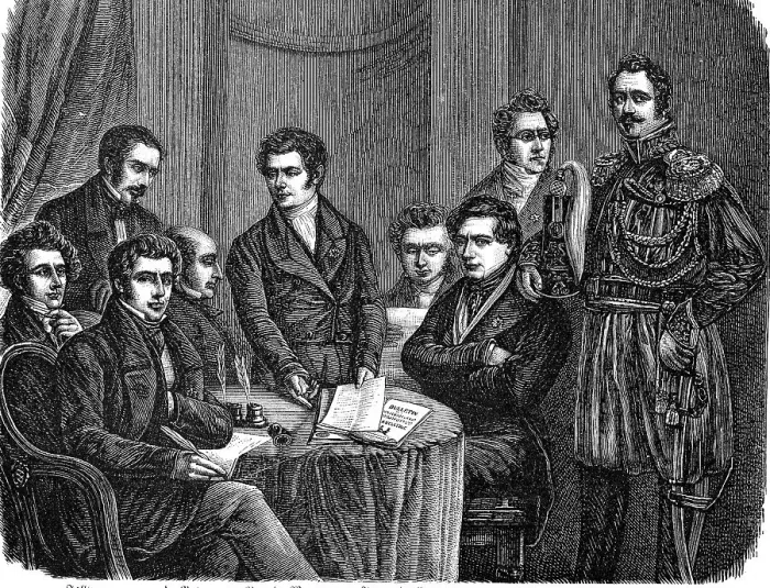 Framed Print : The Members of the Provisional Government of Brussels