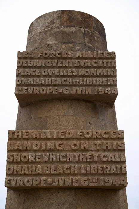 Framed Print : Memorial to the landing of the US V Corps on 6 June 1944