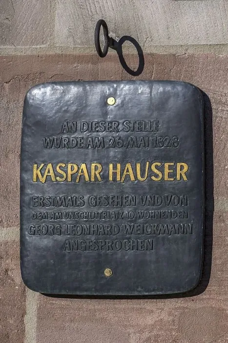 Framed Print : Memorial plaque to Kaspar Hauser Framed Print : Memorial plaque to Kaspar Hauser