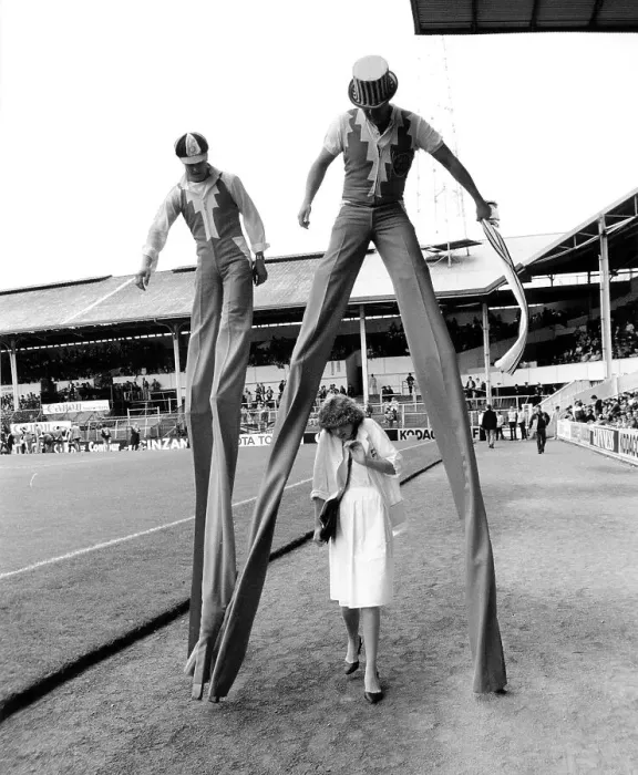 Framed Print : Men on stilts, England, Great Britain