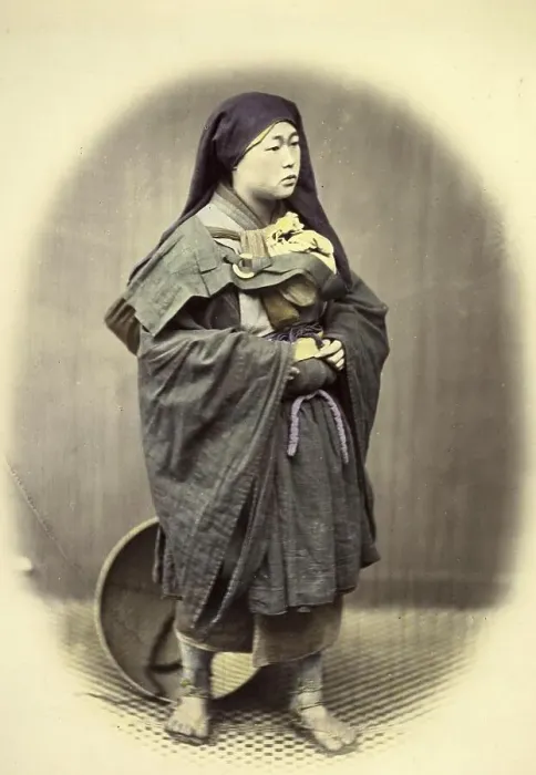 Framed Print : Mendicant Sister, Nun, 1867, Japan Framed Print : Mendicant Sister, Nun, 1867, Japan