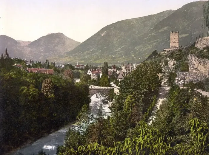 Framed Print : Merano, from the Gilfpromenade Framed Print : Merano, from the Gilfpromenade