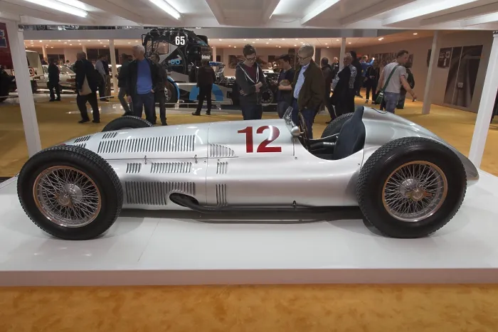 Framed Print : A Mercedes Benz W 154 racing car from 1939 is on display at Techno Classica Framed Print : A Mercedes Benz W 154 racing car from 1939 is on display at Techno Classica