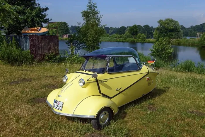 Framed Print : Messerschmitt cabin scooter KR 200