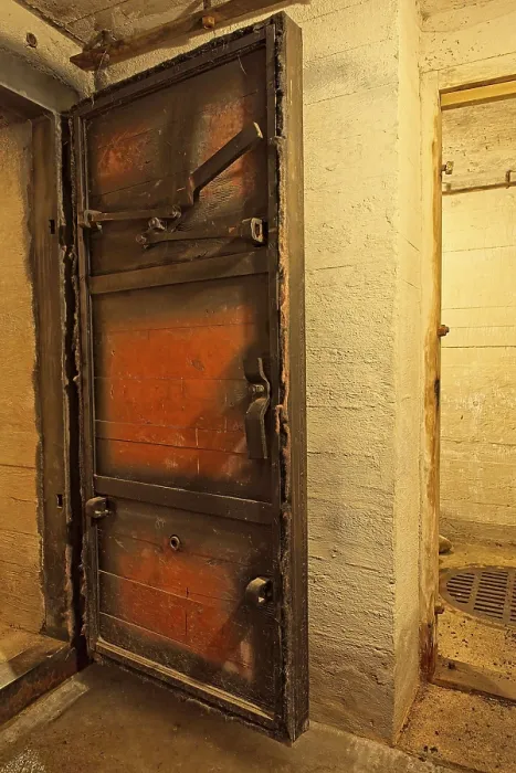 Framed Print : Metal door inside a WW2 bunker Framed Print : Metal door inside a WW2 bunker