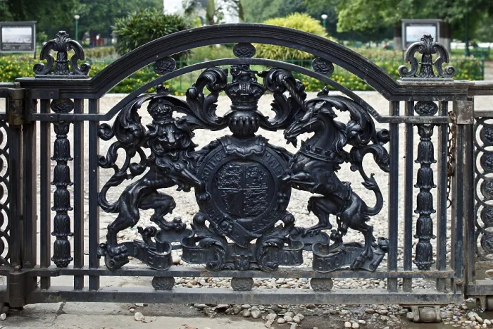 Framed Print : Metal gate, Calcutta, West Bengal, India