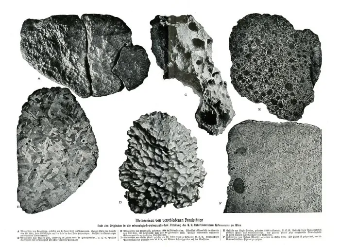 Framed Print : Meteoritic Iron from Various Sites