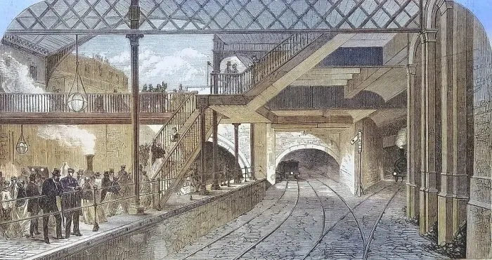 Framed Print : The Metropolitan Railway in 1869 Framed Print : The Metropolitan Railway in 1869