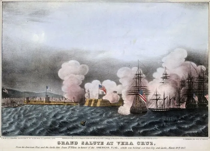 Framed Print : Mexican-American War 1846-1848: Battle of Vera Cruz
