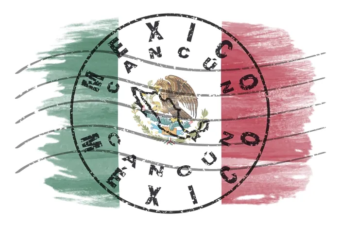 Framed Print : Mexico Cancun Round Seal Map Design