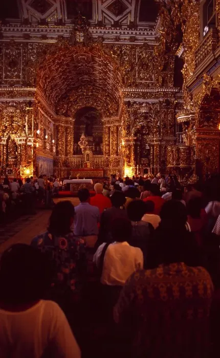 Framed Print : Mexico: Mass in the church of Oaxaca