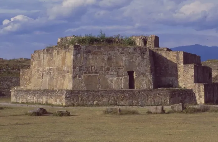 Framed Print : Mexico: The observatory in the temple ruins of Monte Alban in the state of Oaxaca
