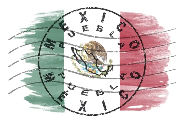 Framed Print : Mexico Puebla Round Seal Map Design