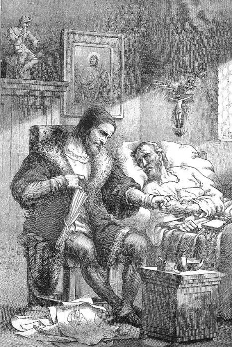 Framed Print : Michelangelo Visits an Old, Suffering Framed Print : Michelangelo Visits an Old, Suffering