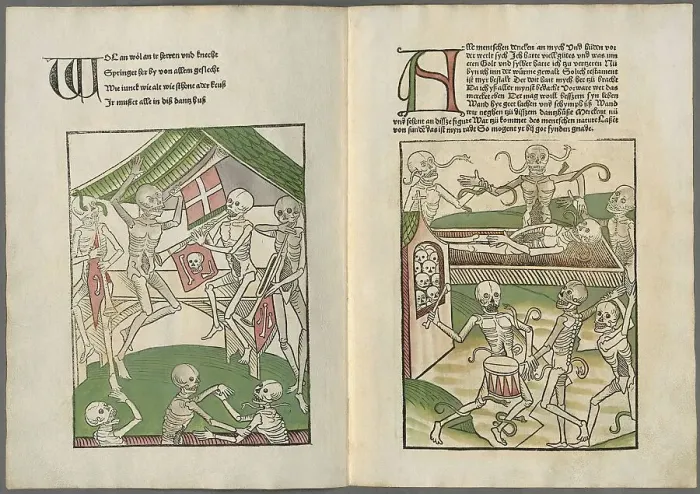 Framed Print : The Middle Rhenish Totentanz, Dance of Death Framed Print : The Middle Rhenish Totentanz, Dance of Death