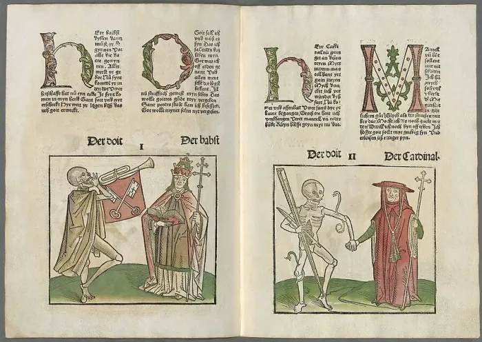 Framed Print : The Middle Rhenish Totentanz, Dance of Death Framed Print : The Middle Rhenish Totentanz, Dance of Death