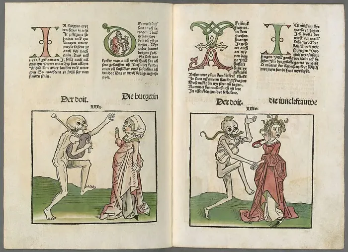 Framed Print : The Middle Rhenish Totentanz, Dance of Death Framed Print : The Middle Rhenish Totentanz, Dance of Death
