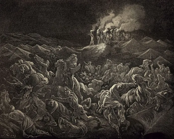 Framed Print : The Midianites Put to Flight, Old Testament
