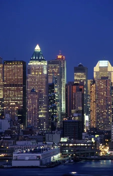 Framed Print : Midtown Manhattan and the Hudson River