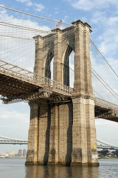 Framed Print : Mighty piers of a suspension bridge Framed Print : Mighty piers of a suspension bridge