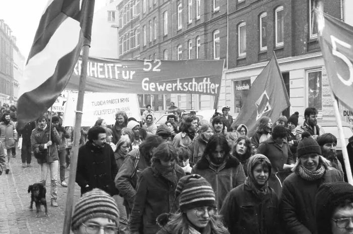 Framed Print : Migrants and left-wing groups demonstrated against xenophobia in 1982