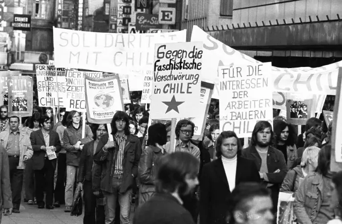 Framed Print : Against the military coup in Chile and for the preservation of democracy