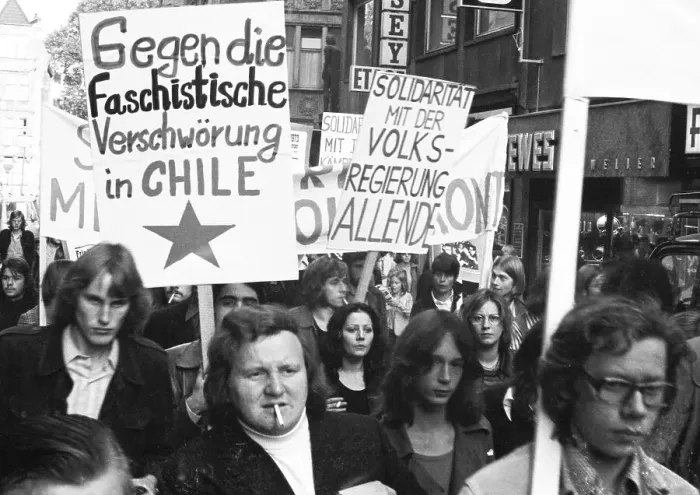 Framed Print : Against the military coup in Chile and for the preservation of democracy