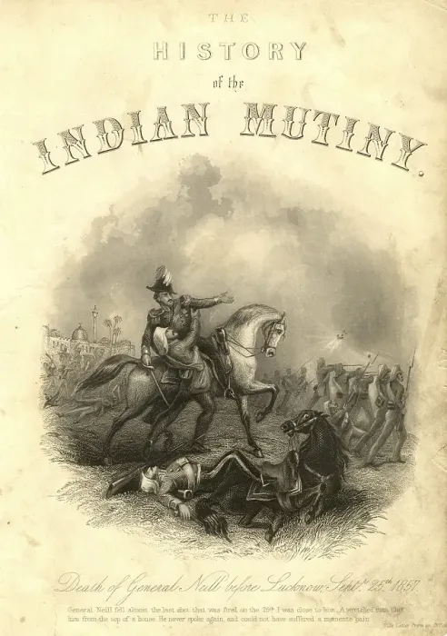 Framed Print : Military and mutiny, death of general Neill before Lucknow, Uttar Pradesh, India 25th September 1875