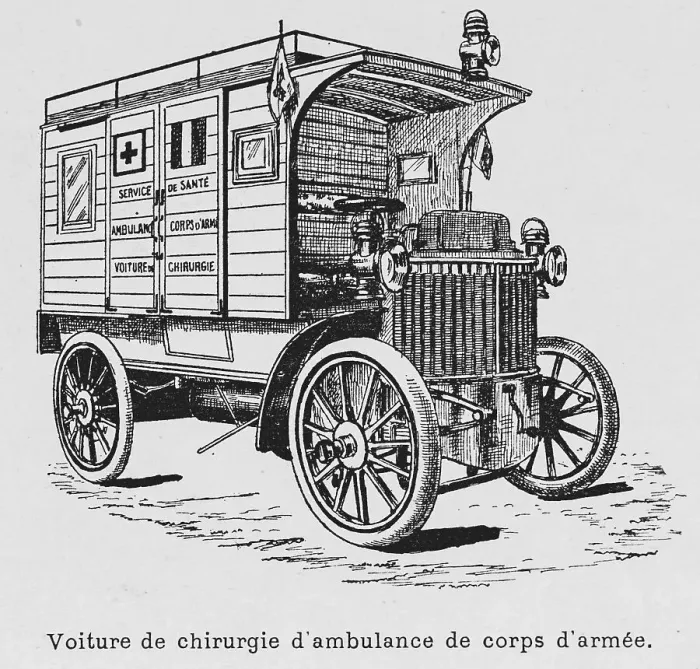 Framed Print : Military vehicles during the 1900 French military exercise
