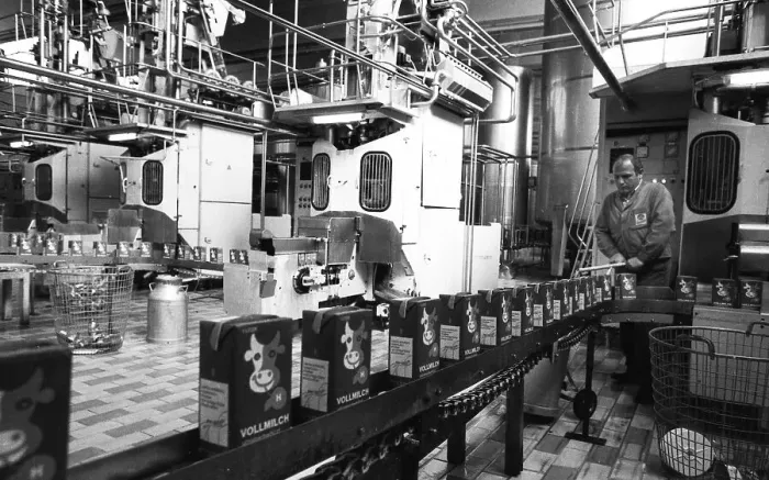 Framed Print : Milk processing at Westmilch on 20