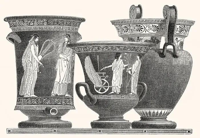 Framed Print : Milk vessels from ancient Greece Framed Print : Milk vessels from ancient Greece