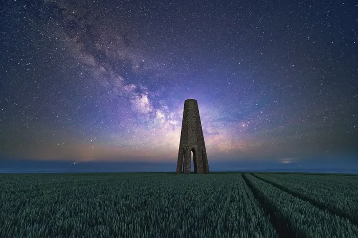 Framed Print : Milky Way over The Daymark, Kingswear