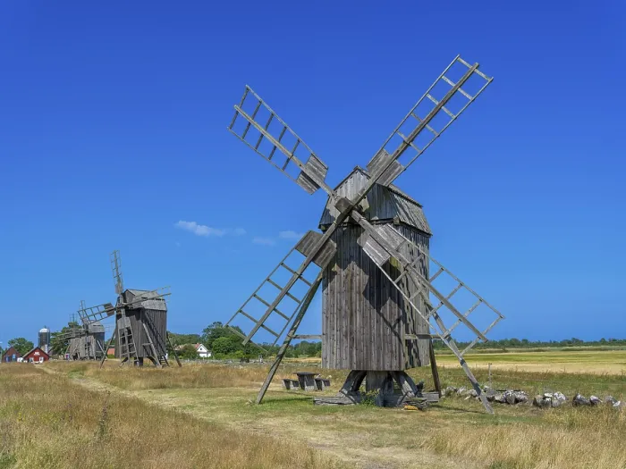 Framed Print : The mills of Lerkaka, five historic windmills Framed Print : The mills of Lerkaka, five historic windmills
