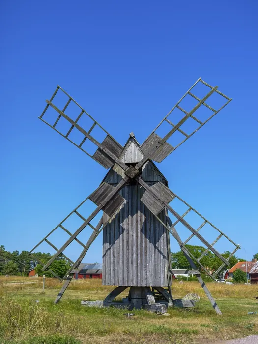 Framed Print : The mills of Lerkaka, historical windmill