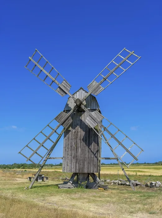 Framed Print : The mills of Lerkaka, historical windmill