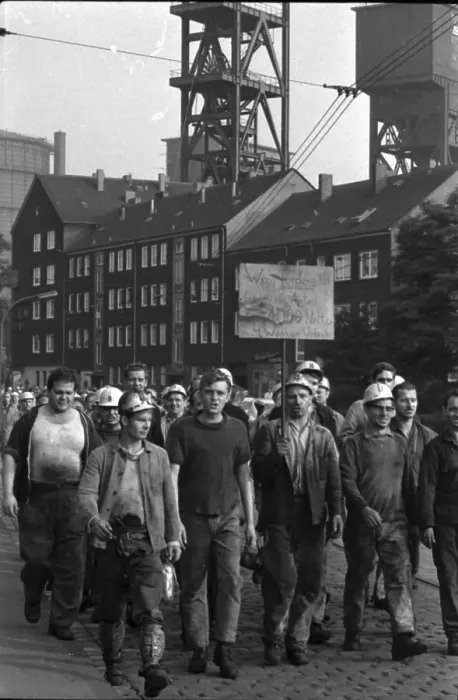 Framed Print : The miners strike in Sept