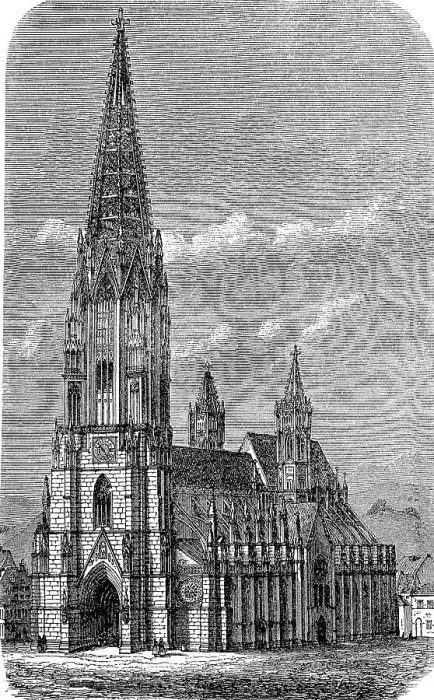 Framed Print : The Minster in Freiburg in Baden-Wuerttemberg