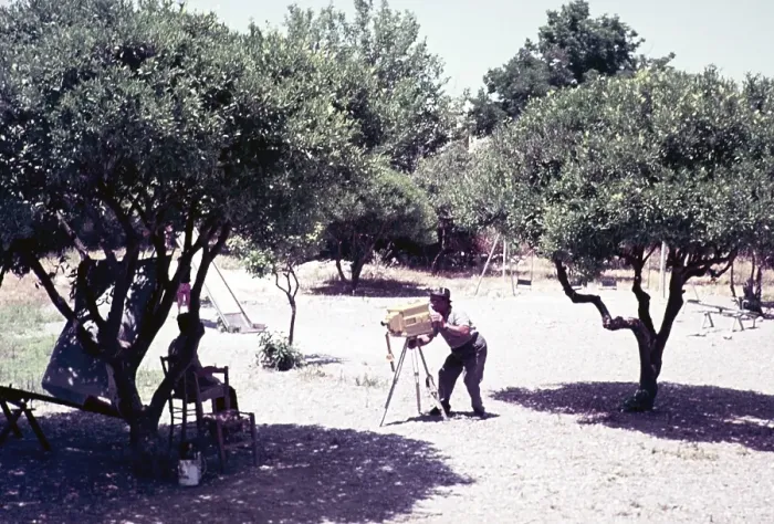 Framed Print : Minute camera in use by a portrait photographer, Kos, Greece, 1973, Europe Framed Print : Minute camera in use by a portrait photographer, Kos, Greece, 1973, Europe