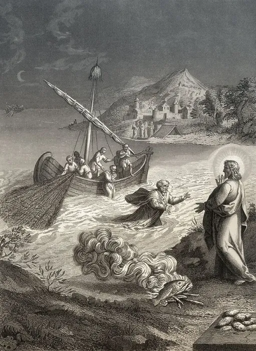 Framed Print : The miraculous catch of 153 fish Framed Print : The miraculous catch of 153 fish
