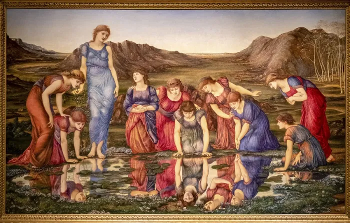 Framed Print : The mirror of Venus, Sir Edward Burne-Jones Framed Print : The mirror of Venus, Sir Edward Burne-Jones