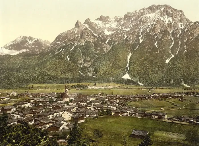 Framed Print : Mittenwald and the Karwendel Mountains
