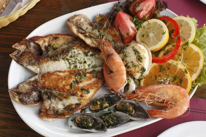 Framed Print : Mixed fish platter, La Palma, Canary Islands Framed Print : Mixed fish platter, La Palma, Canary Islands