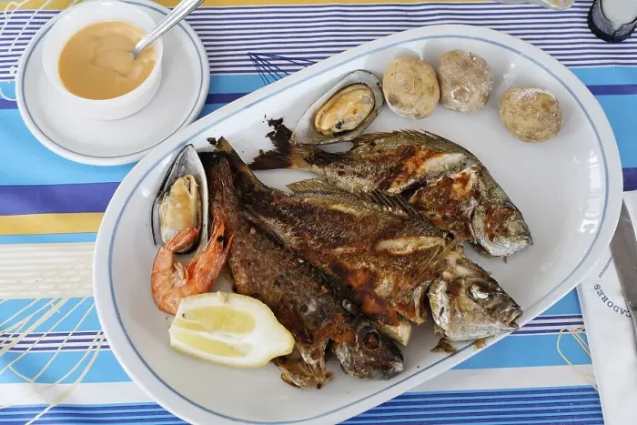 Framed Print : Mixed grilled fish, parillada de pescado Framed Print : Mixed grilled fish, parillada de pescado