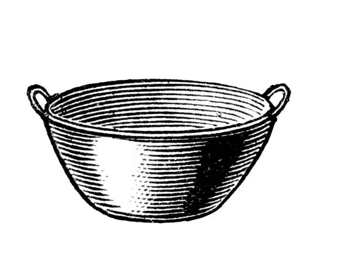 Framed Print : Mixing bowl, historical illustration Framed Print : Mixing bowl, historical illustration